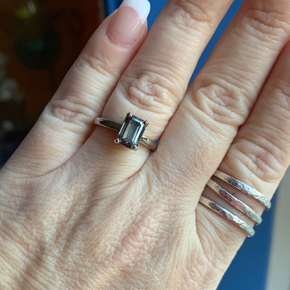 Sold in private listing 2.21 ct gray/brown emerald cut Moissanite - Picture 2 of 6